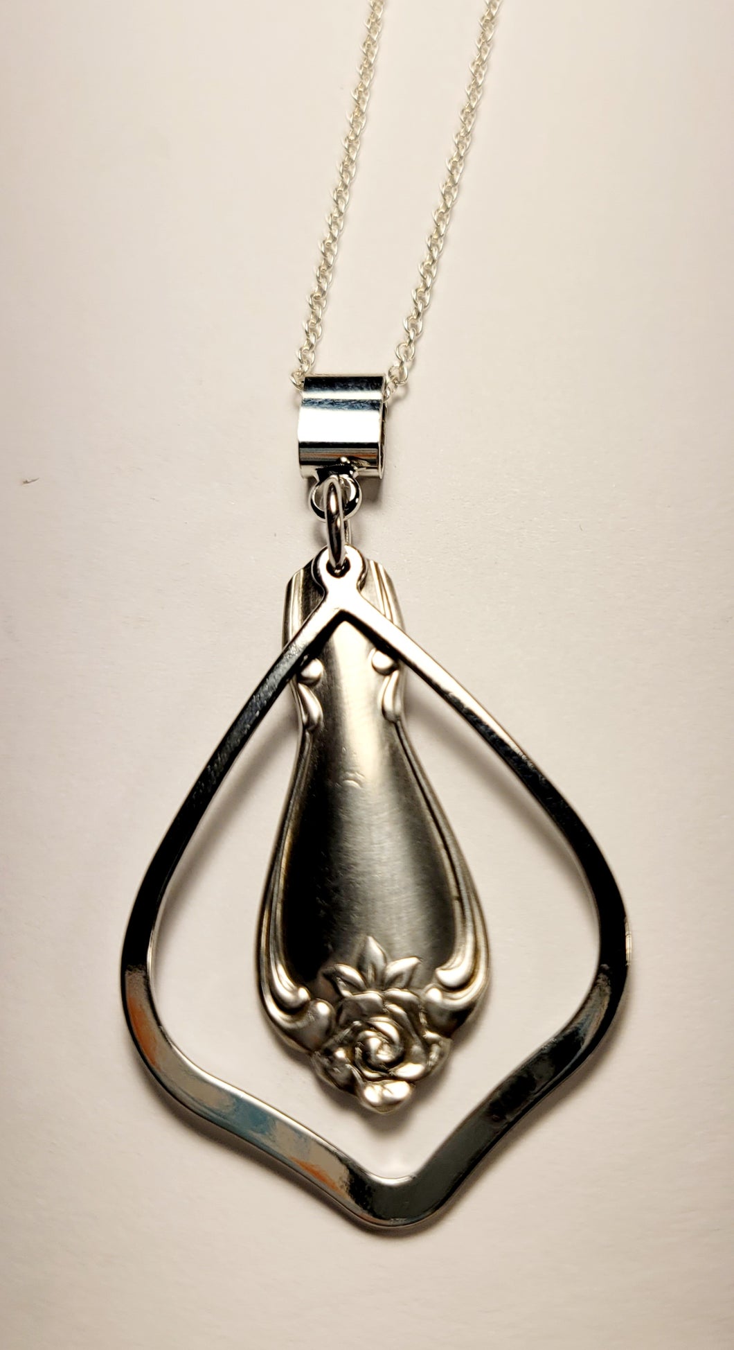 Teardrop Rose Spoon Necklace