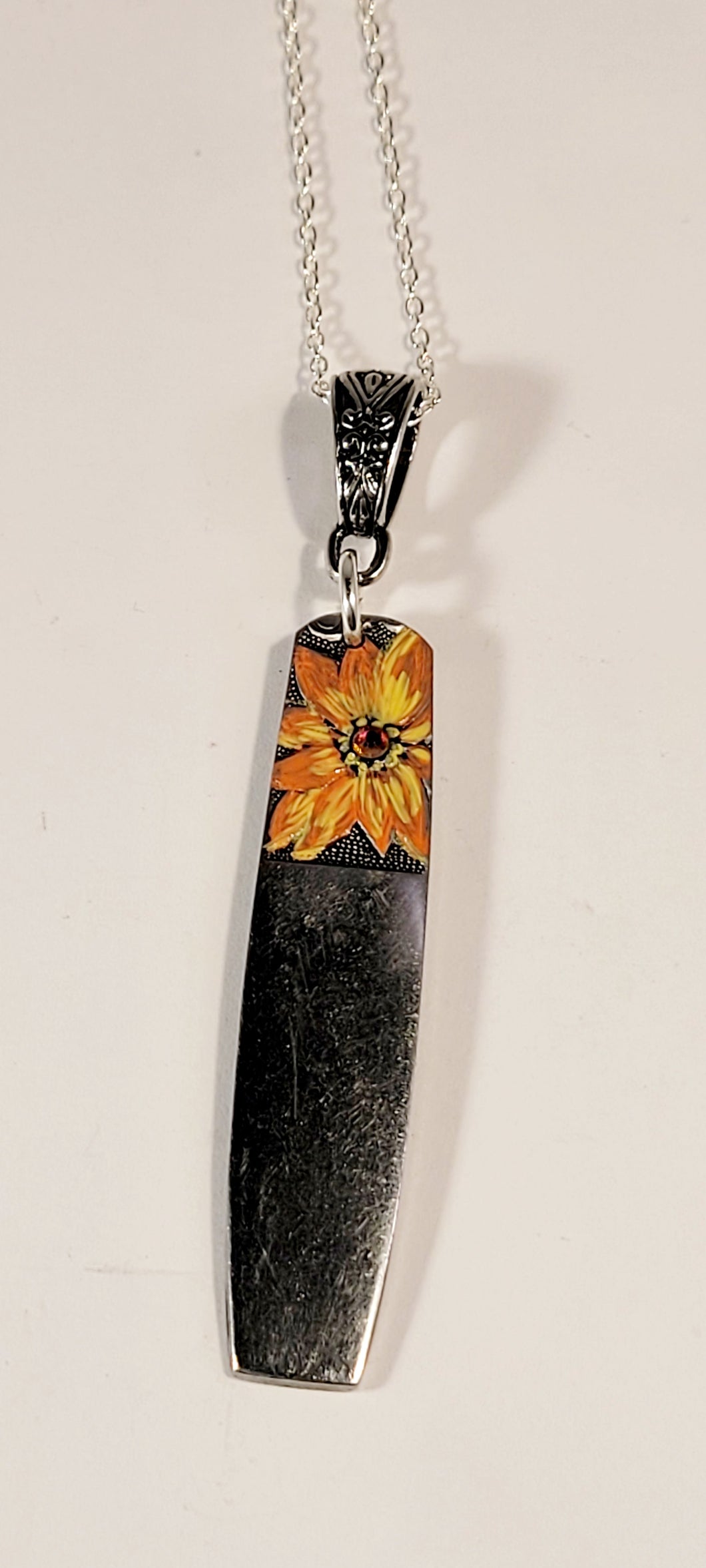 Yellow Flower Bar Necklace