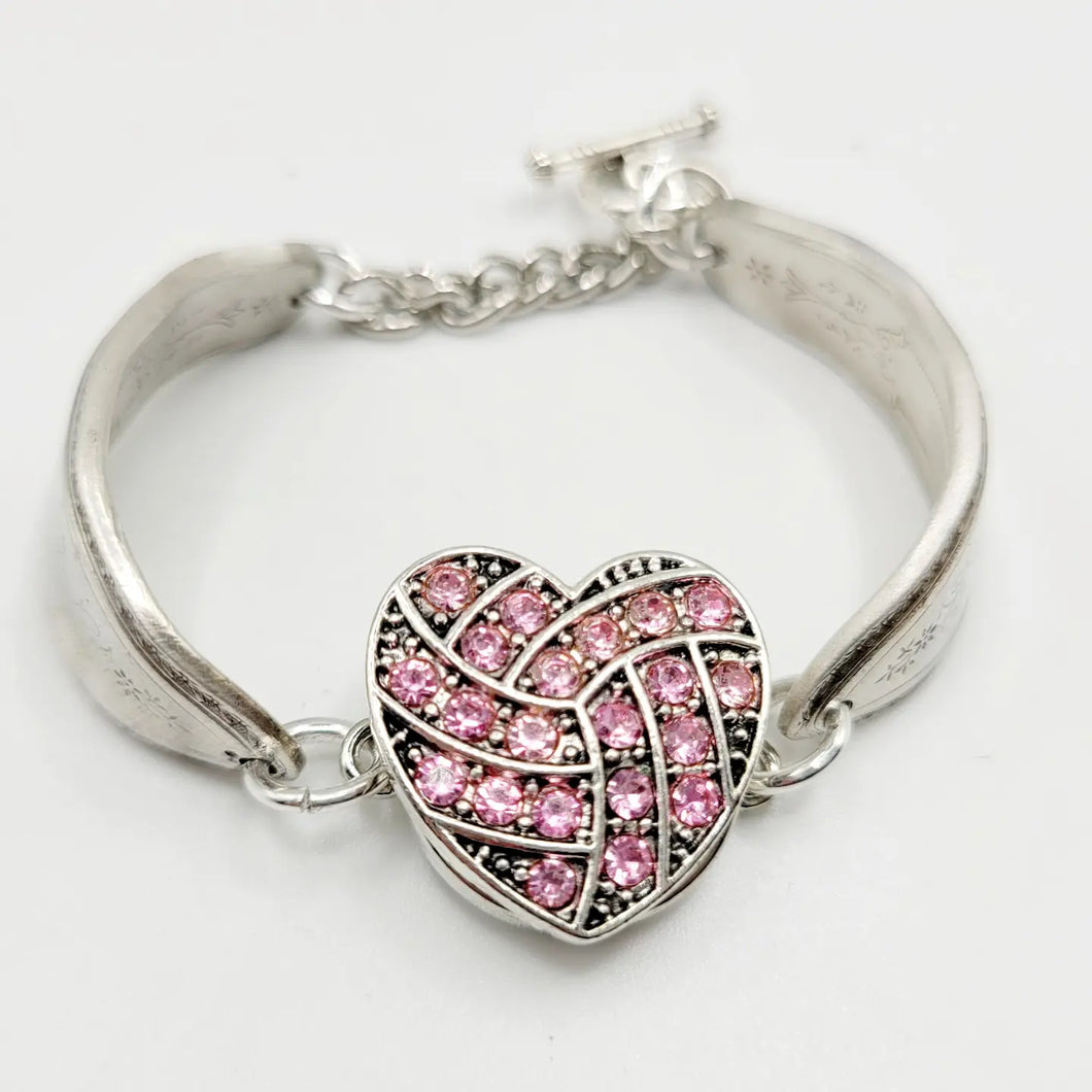 Pink Heart Spoon Bracelet