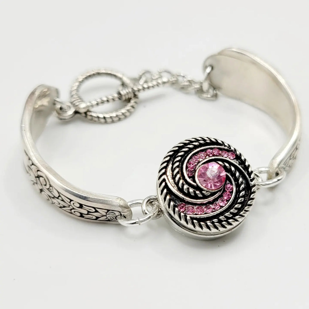 Pink Swirl Spoon Bracelet